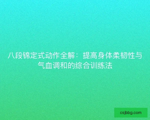 八段锦定式动作全解：提高身体柔韧性与气血调和的综合训练法